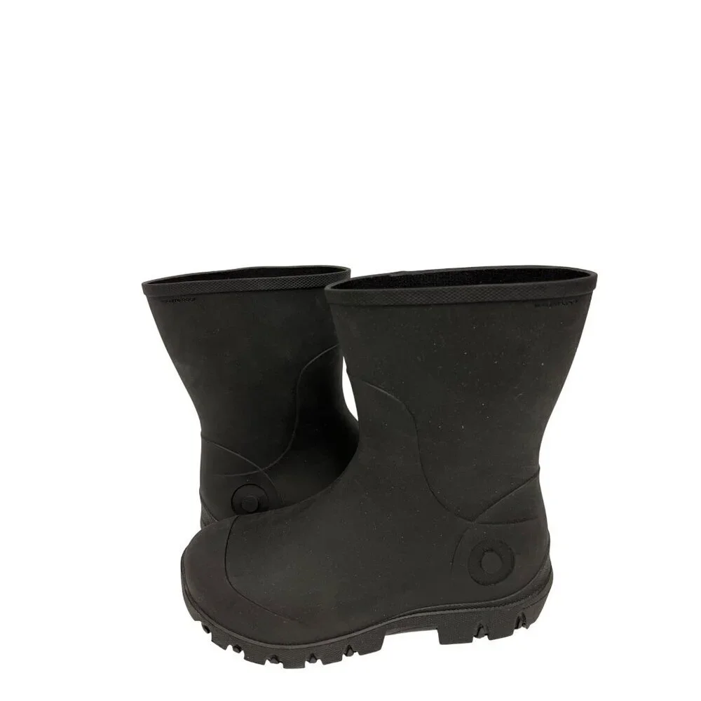 Bogs Bloom Essential Kids Unisex Mid Rain Boot Black Pull On Warm Size K13 13